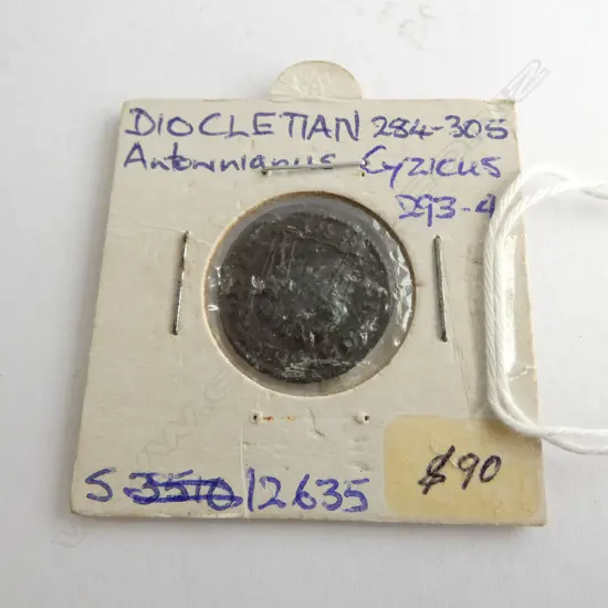 DIOCLETIAN  ANTONINIANUS  A.D.284-305 CYZICUS 293-4