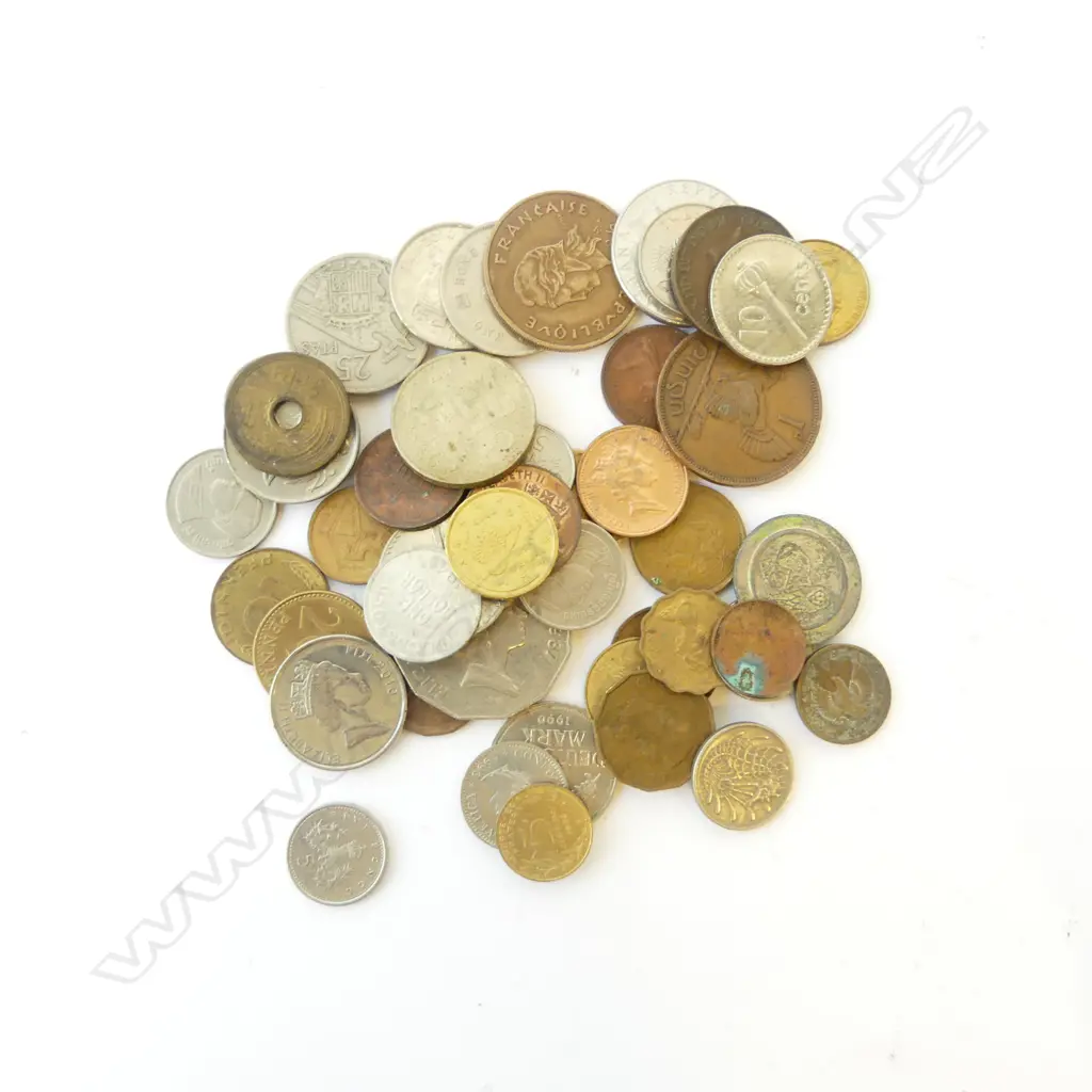 ASST. WORLD COINS UNCLUDING HONG KONG, IRELAND, NEW CALEDONIA, etc Image 1++