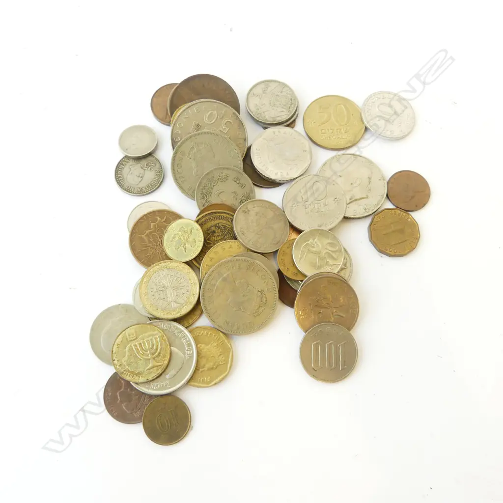 ASST. WORLD COINS INCLUDING VINTAGE SPANISH, JORDAN, etc Image 1++