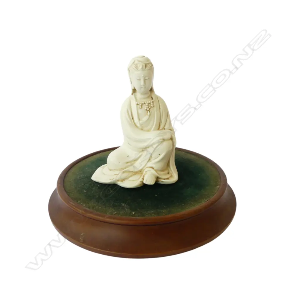 CERAMIC GUAN YIN H.130mm ON STAND 130mm dia Image 1++