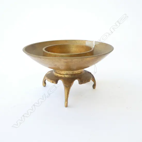 ORIENTAL GOLD METAL INCENSE BURNER 160mm dia