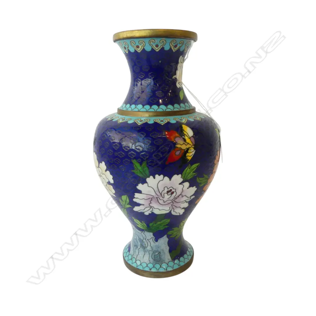 BLUE CLOISONNE VASE H.255mm Image 1++