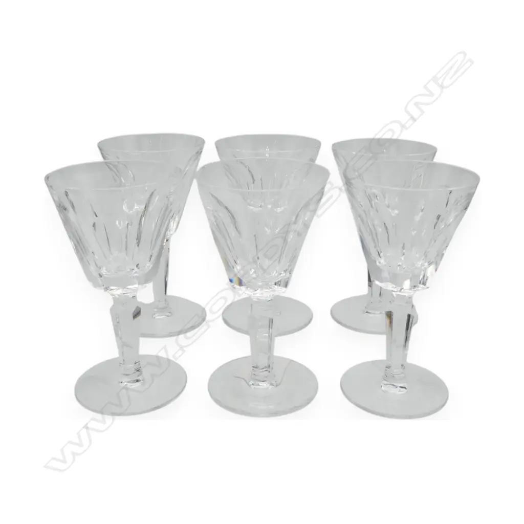 6 SMALL WATERFORD CRYSTAL GLASSES Image 1++