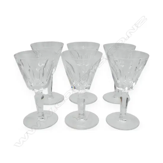 6 SMALL WATERFORD CRYSTAL GLASSES