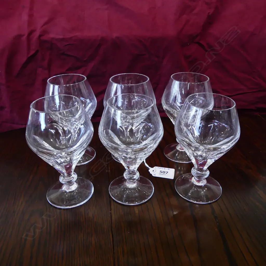 SET OF 6 CRYSTAL BRANDY GLASSES Image 1++