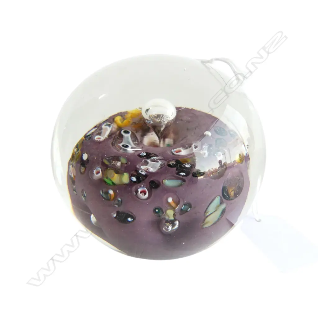 ART GLASS PAPERWEIGHT H.75mm, SIGNED Image 1++