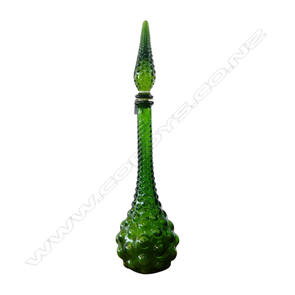 GREEN GLASS GENIE BOTTLE H.490mm Image 1++