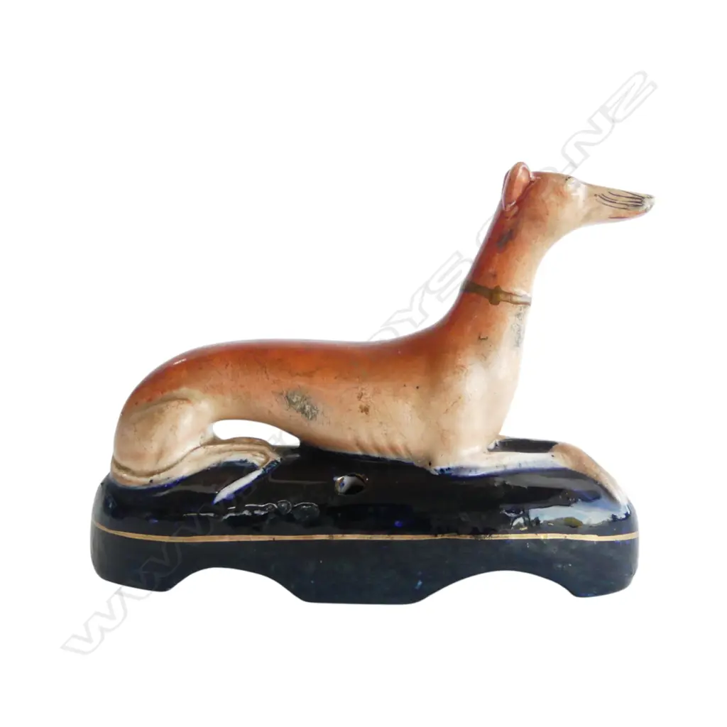 STAFFORDSHIRE WHIPPET PEN HOLDER W.190mm Image 1++