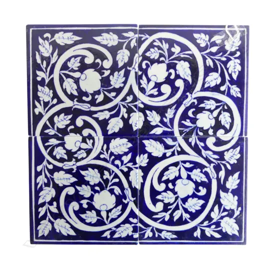 SET OF FOUR B/W TILES 150x150mm each
