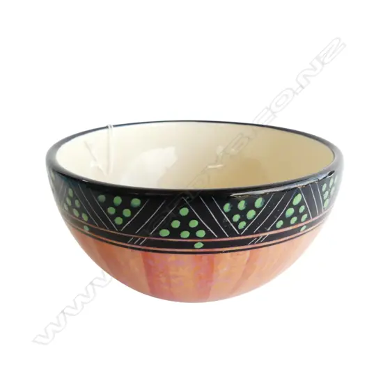 CATHERINE ANSELMI POTTERY BOWL SIGNED ALICE SMITH DIA 170MM