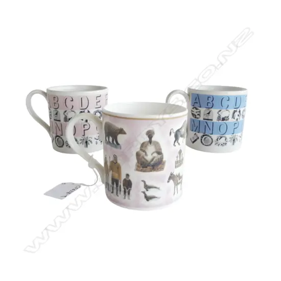 3 WEDGWOOD MUGS DESIGNED BY ERIC RAVILIOUS