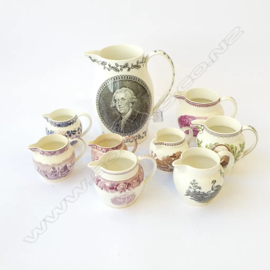 9 ASST. PAT WEDGWOOD JUGS H.220mm some faults Image 1++