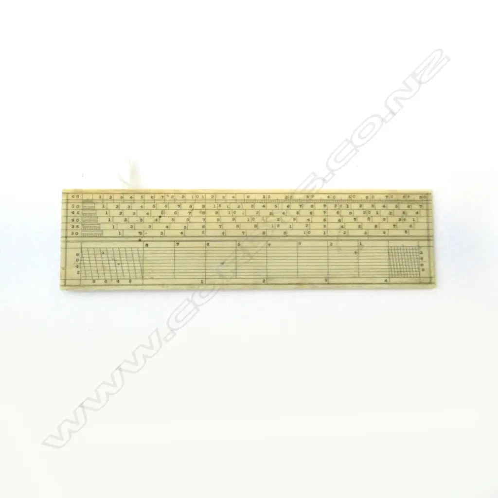 ANTIQUE IVORY SECTOR RULE, L.154MM Image 1++