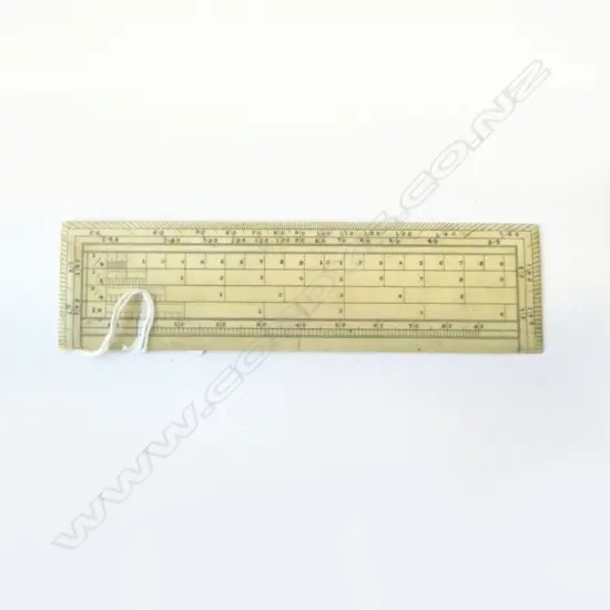ANTIQUE IVORY SECTOR RULE, L.154MM