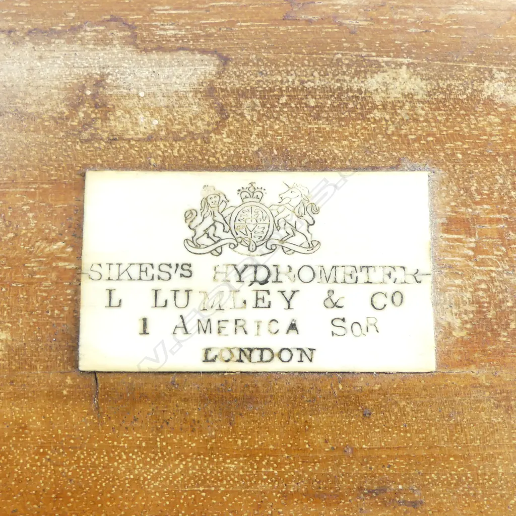 VINTAGE CASED SIKE'S HYDROMETER L. LUMLEY & Co Image 1++