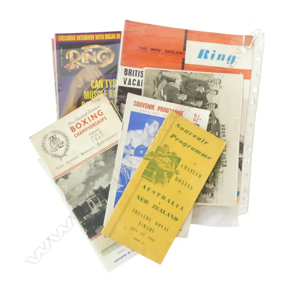 ASST. VINTAGE BOXING EPHEMERA Incl. 3 'THE RING' ON MIKE TYSON Image 1++