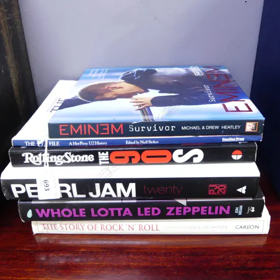 6 ROCK MUSIC BOOKS