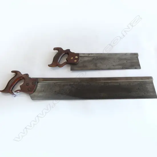 2 VINTAGE HENRY DISTON & SONS TENON SAWS; LONGEST L.740mm