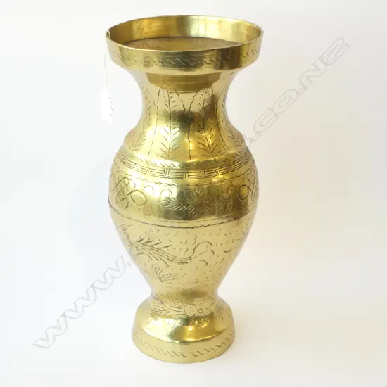 LARGE BRASS VASE H.355mm