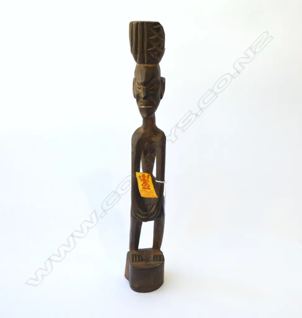 CARVED WOODEN TRIBAL ART NIAS ANCESTOR TYPE FIGURE, H.550MM Image 1++