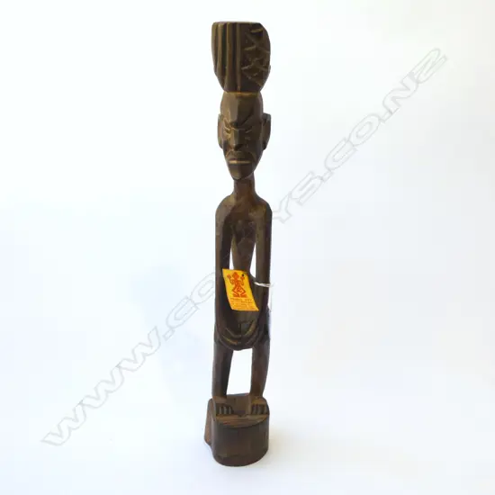 CARVED WOODEN TRIBAL ART NIAS ANCESTOR TYPE FIGURE, H.550MM