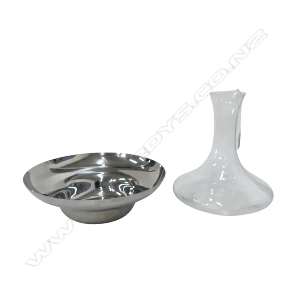 BORMIOLI ROCCO CARAFE H.235mm, GEORG JENSEN STAINLESS STEEL BOWL 280mm Image 1++