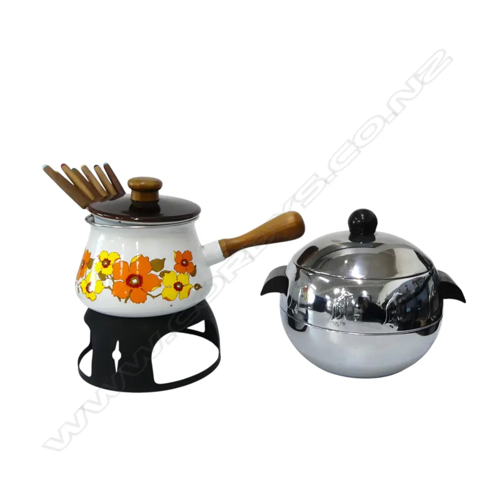 PENGUIN ICE BUCKET; WEST BEND USA H.190mm + FONDUE SET Image 1++