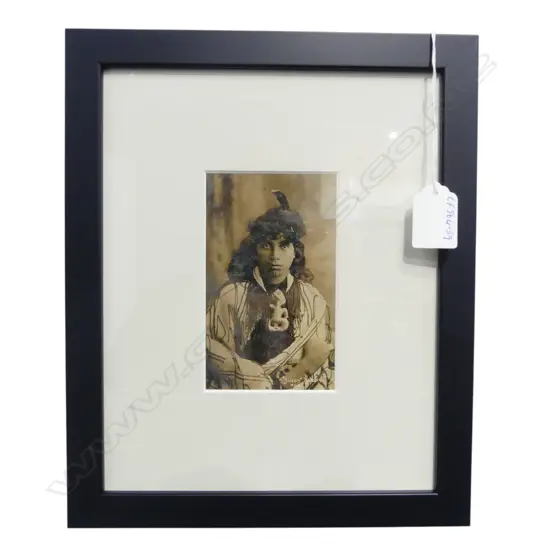 JOSIAH MARTIN 'Susan Rotorua' vintage albumen photo titled and numbered 464. 125 x 78mm (in contemporary black frame)