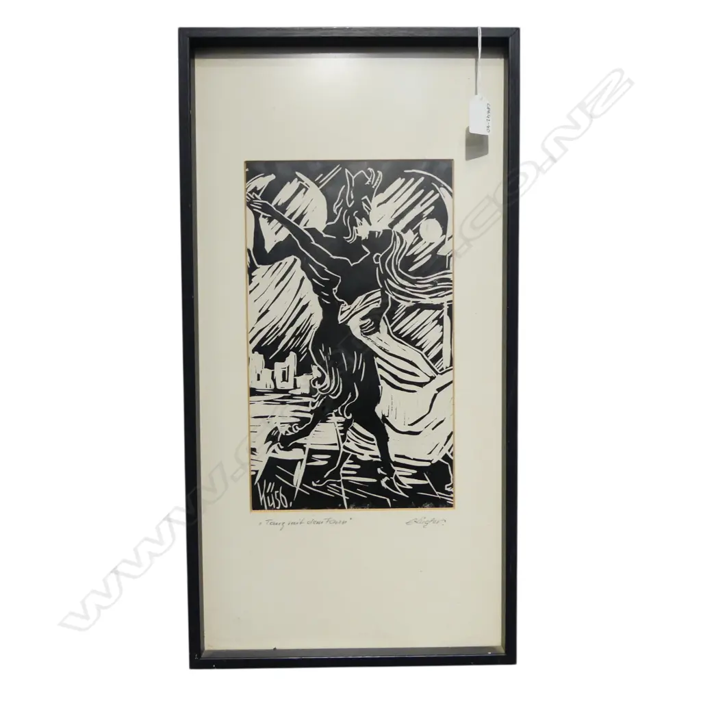 E. KUGLER, TAUZ MIT DEM FAUN, PRINT, 570x290mm Image 1++