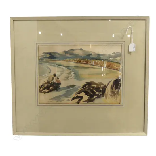MARITA FARQUHAR 'THE EVENING HOUR LYALL BAY' W/C SIGNED. 250 x 350mm