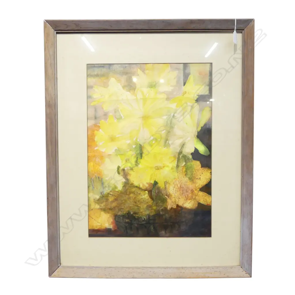SUZANNE FIELD BLUNT, CHRYSANTHEMUMS, W/C, 550x370mm Image 1++