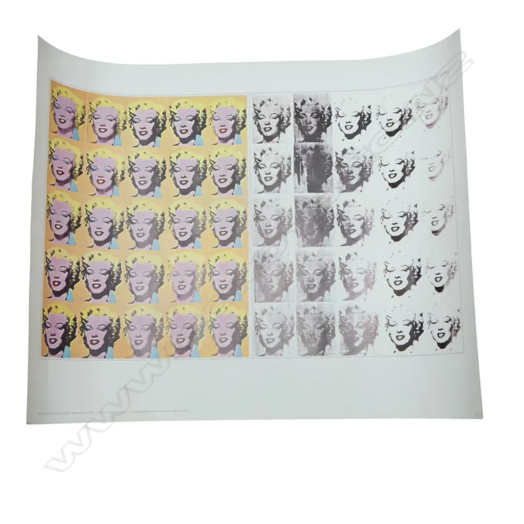 ANDY WARHOL 1962 'MARLYN DIPTYCH' PRINT PUBLISHED BY SHOREWOOD REPRODUCTIONS Inc. N.Y. Image 1++