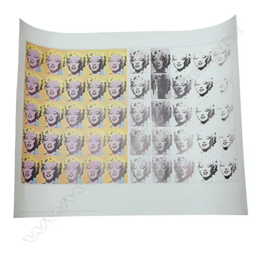 ANDY WARHOL 1962 'MARLYN DIPTYCH' PRINT PUBLISHED BY SHOREWOOD REPRODUCTIONS Inc. N.Y.