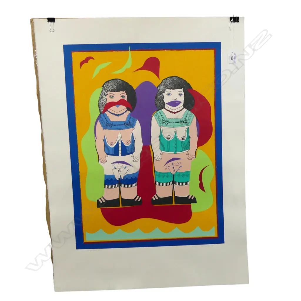 DON DRIVER 'AT THE BEACH' SCREEN PRINT 135/150. signed & dated 1982 650 x 450mm. Provenance: Estate of John Perry Image 1++
