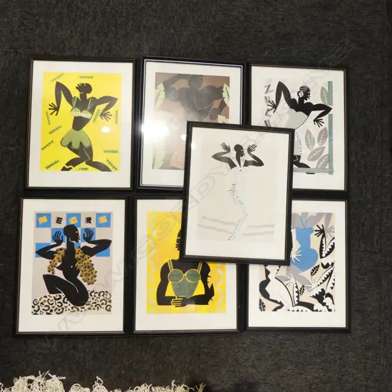 7 MICHAEL ROBERTS PRINTS 'THE JUNGLE ABC' 345x270mm