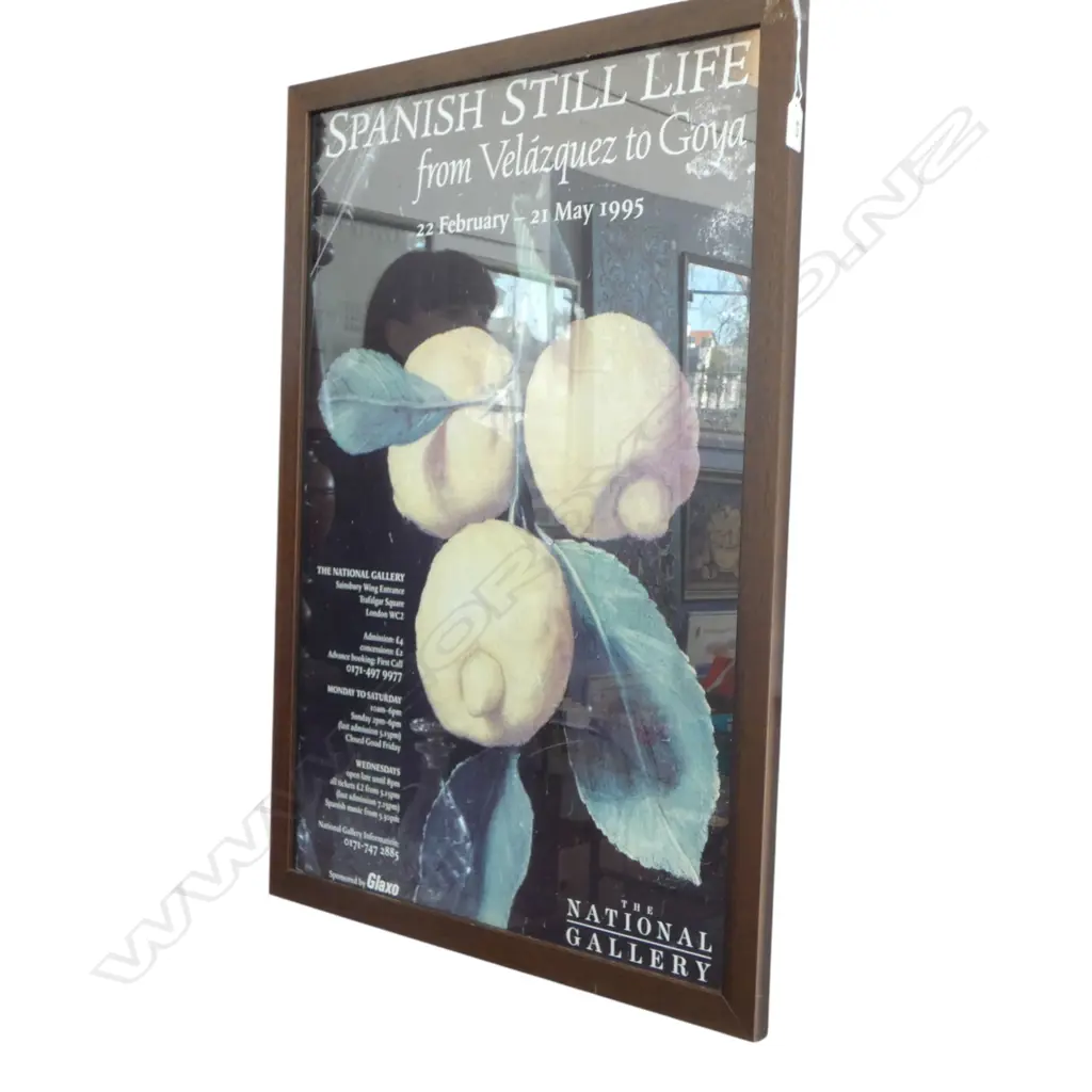 FRAMED NATIONAL GALLERY POSTER 'SPANISH STILL LIFE FROM VELAZQUEZ TO GOYA' 710x495mm Image 1++