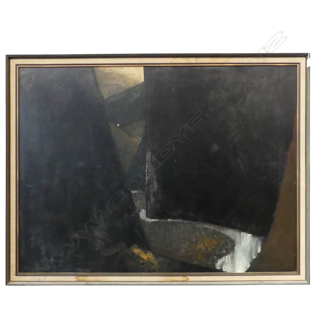 LG DARK LANDSCAPE OIL SIGNED DAVIS '67 890x1200mm FAULTS Image 1++