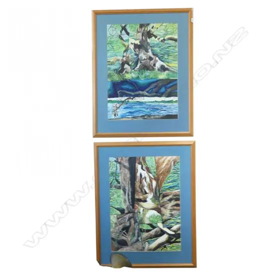 ARTIST UNKNOWN, PR ABSTRACT LANDSCAPE ARTWORKS, ACRYLIC ON PAPER 810x600mm