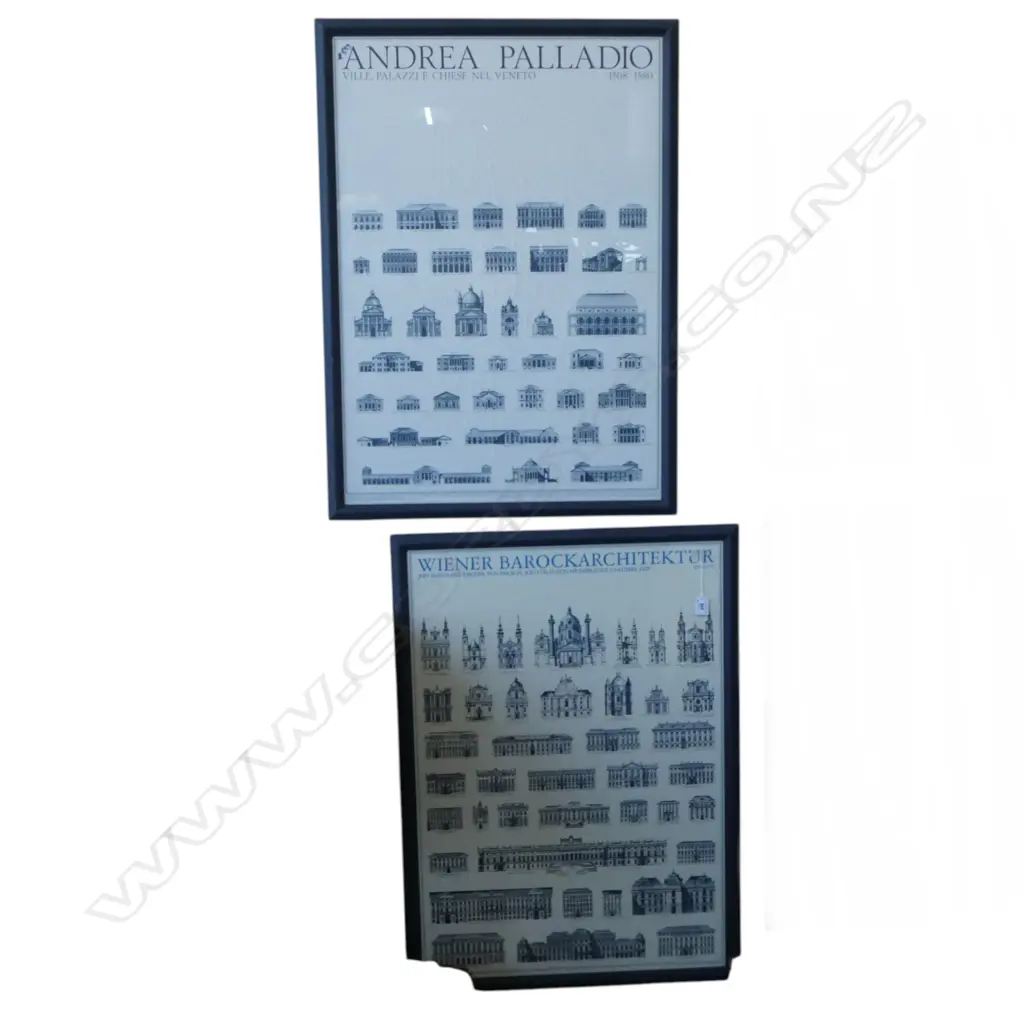 2 ARCHITECTURE PRINTS; PALLADIO & WIENER 830x585mm Image 1++