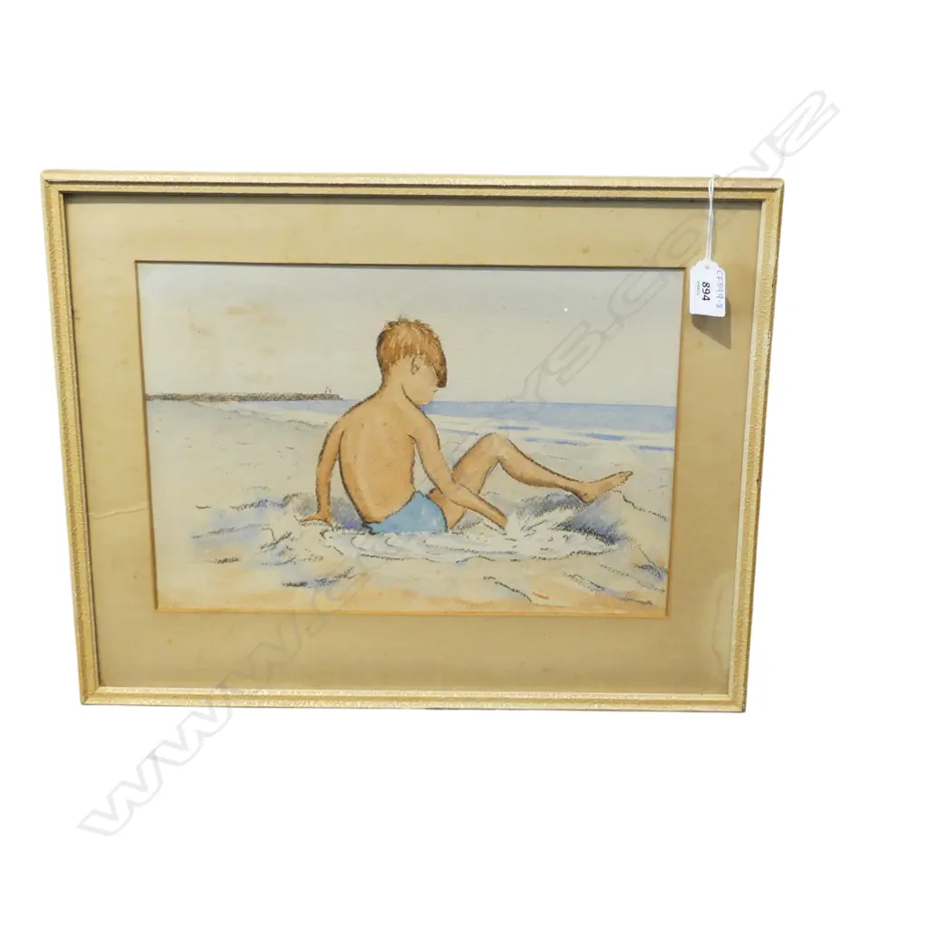 MAURICE CROMPTON-SMITH (1864-1953), UNTITLED WORK OF A BOY, W/C, 240x345mm signed verso Image 1++