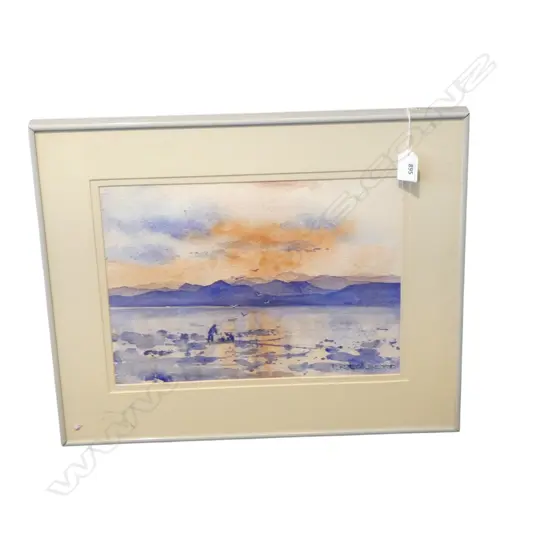 PATRICIA R. CORBETT, EVENING KAIAUA, W/C, 250x340mm