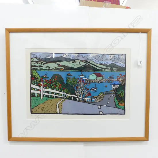TOM BURNETT 'MANGONUI' SCREENPRINT A/P '89 325x475mm