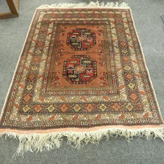 HAND KNOTTED ALL WOOL RUG 1650x1300mm