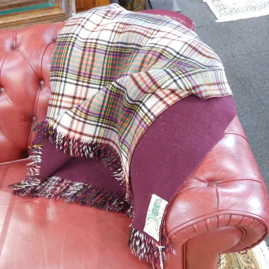 ONEHUNGA TARTAN PATTERN WOOL TRAVEL RUG - TIKI LABEL