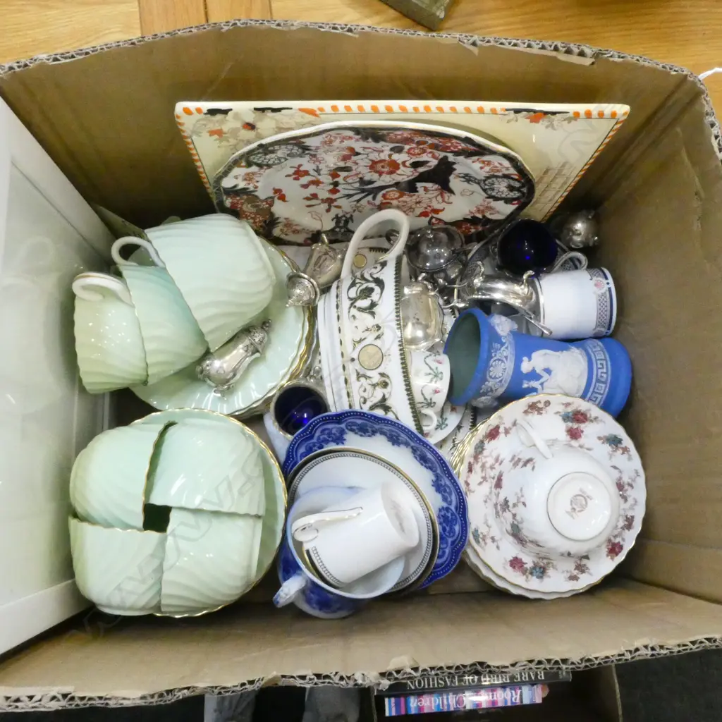 BOX ASST. CHINA; MINTON, ROYAL WORCESTER ETC Image 1++
