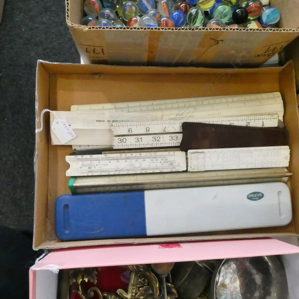 ELEVEN VINTAGE RULES – SLIDE RULES, SCALE RULES, SECTIONAL RULE ETC Image 1++
