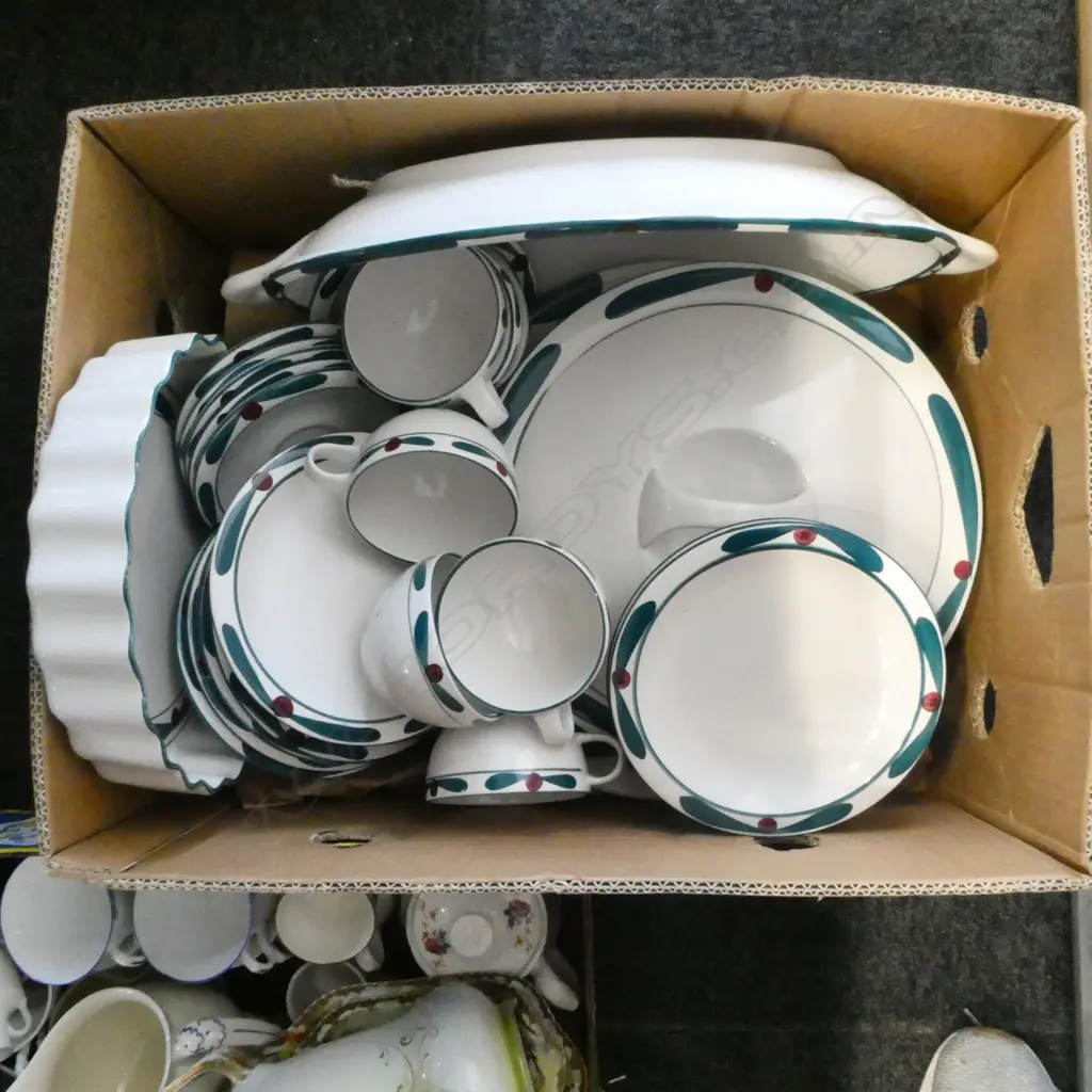 29 PCES OF TEMUKA 'FOREST GREEN' DINNER CHINA Image 1++