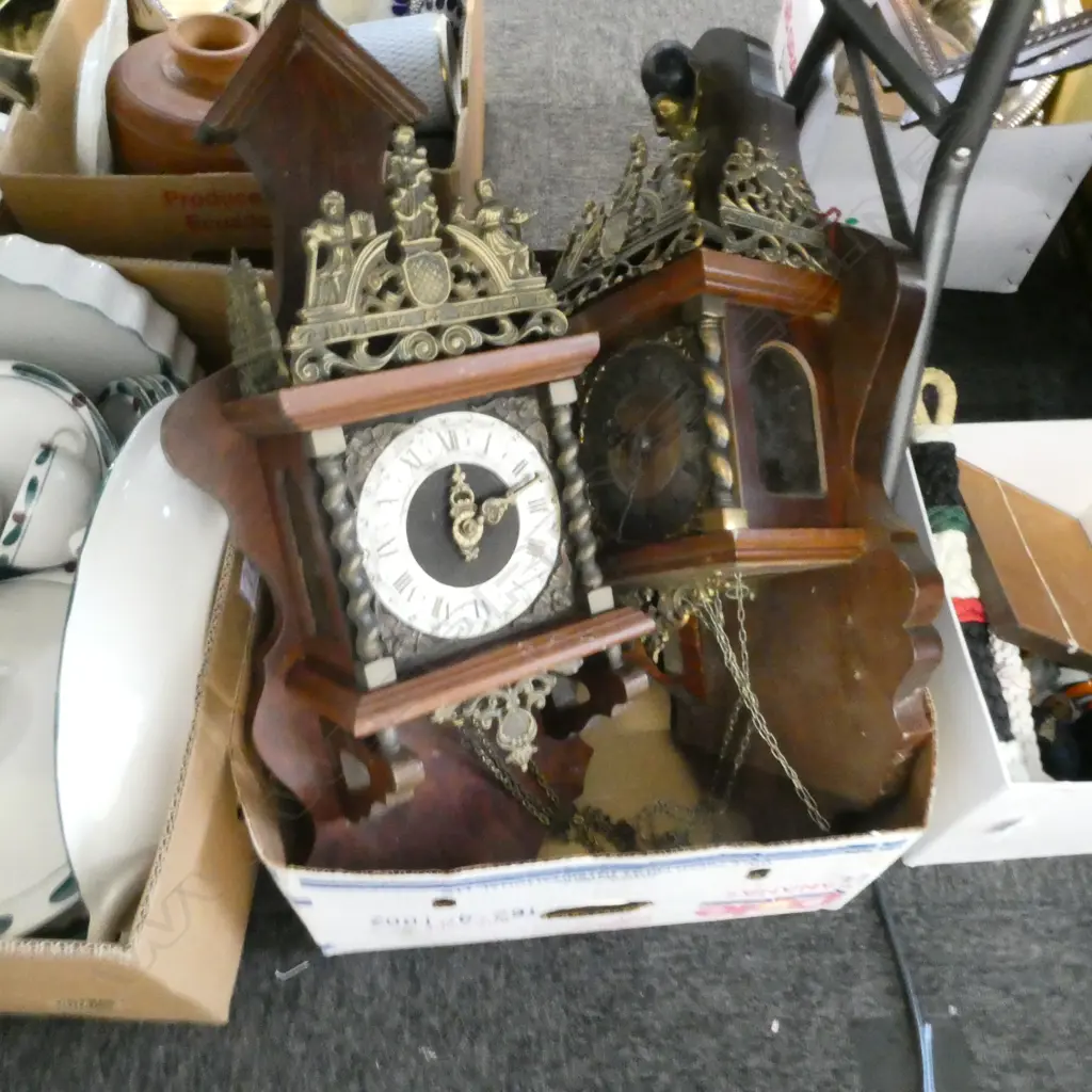 BOX OF ASST. DUTCH CLOCKS Image 1++