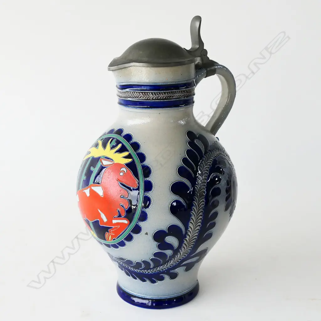 ASST. CHINA, STONEWARE, CROWN LYNN, W.GERMAN REINDEER LIDDED JUG, etc Image 1++