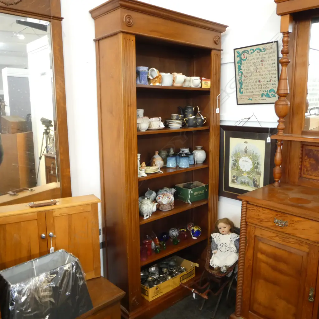 WOODEN BOOKSHELF 980X340X2010 MM Image 1++